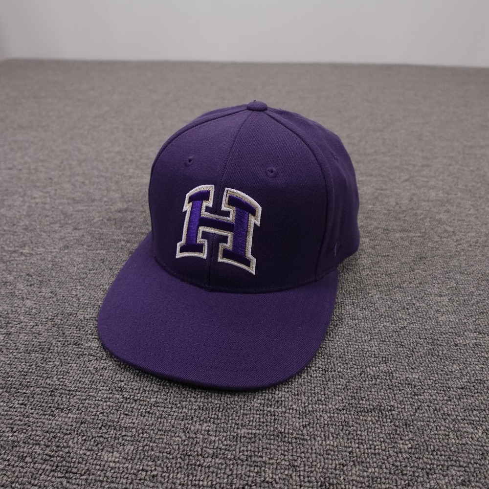 Tigers Hat Cap Fitted Mens Large Purple Baseball Zephyr Embroidered H Logo